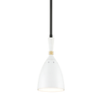 Corbett Lighting Utopia BLACK BRASS OFF WHITE SHADES 6W x 6L x 12.5H Pendant