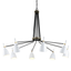 Corbett Lighting Utopia BLACK BRASS OFF WHITE SHADES 63.5W x 63.5L x 47.75H Chandelier