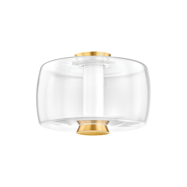 Hudson Valley Lighting BEAU Aged Brass 15W x 15L x 10H Flush Mount