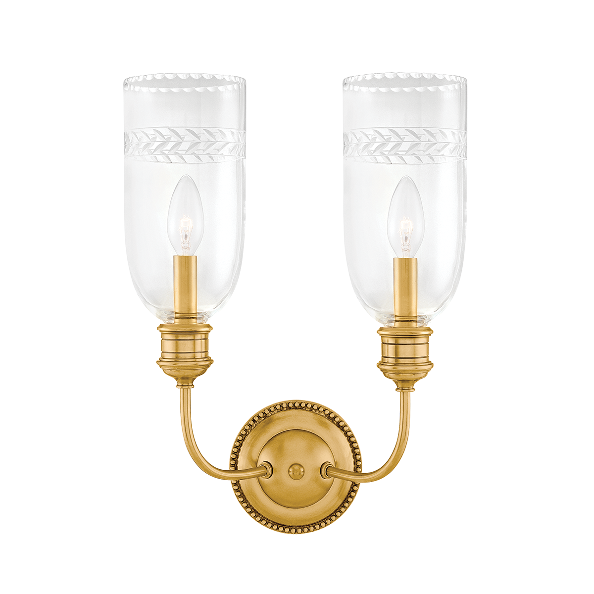 Hudson Valley Lighting Lafayette Aged Brass 12.5W x 12.5L x 17H Wall Sconce
