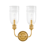 Hudson Valley Lighting Lafayette Aged Brass 12.5W x 12.5L x 17H Wall Sconce