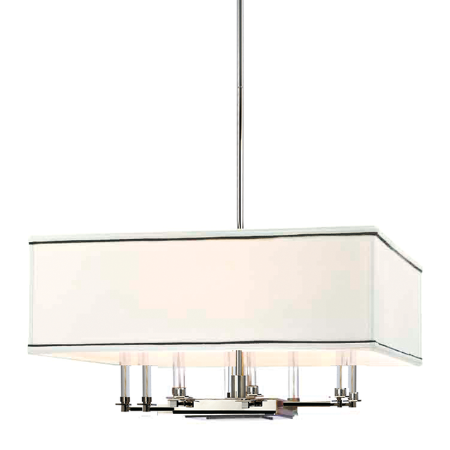 Hudson Valley Lighting Collins Polished Nickel 24.5W x 24.5L x 13.75H Chandelier