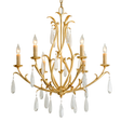 Corbett Lighting Prosecco Gold Leaf 31W x 31L x 35.5H Chandelier