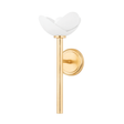 Hudson Valley Lighting Dawson Gold Leaf/white Plaster 7.25W x 7.25L x 16.75H Wall Sconce