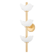 Hudson Valley Lighting Dawson Gold Leaf/white Plaster 7.25W x 7.25L x 25.75H Wall Sconce