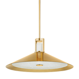 Hudson Valley Lighting CLERMONT AGED BRASS 28W x 28L x 12.5H Pendant