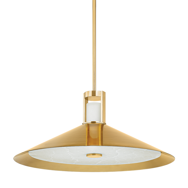 Hudson Valley Lighting CLERMONT AGED BRASS 28W x 28L x 12.5H Pendant