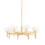 Hudson Valley Lighting Dawson Gold Leaf/white Plaster 33.75W x 33.75L x 11.38H Chandelier