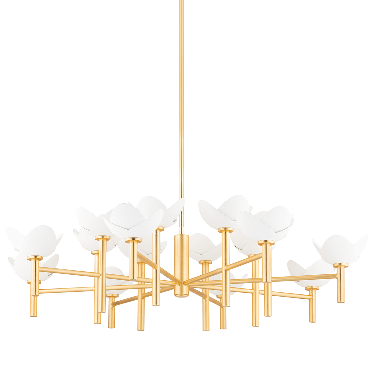 Hudson Valley Lighting Dawson Gold Leaf/white Plaster 50.5W x 50.5L x 13H Chandelier