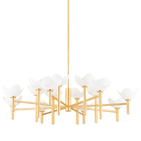 Hudson Valley Lighting Dawson Gold Leaf/white Plaster 50.5W x 50.5L x 13H Chandelier