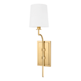 Hudson Valley Lighting Glenford Aged Brass 5.5W x 5.5L x 22H Wall Sconce