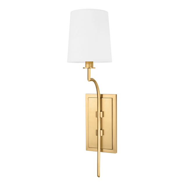 Hudson Valley Lighting Glenford Aged Brass 5.5W x 5.5L x 22H Wall Sconce