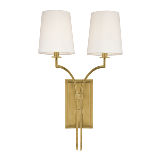 Hudson Valley Lighting Glenford Aged Brass 13W x 13L x 22H Wall Sconce
