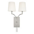 Hudson Valley Lighting Glenford Polished Nickel 13W x 13L x 22H Wall Sconce