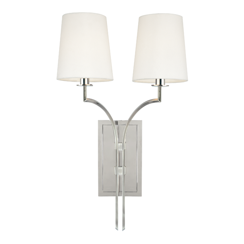Hudson Valley Lighting Glenford Polished Nickel 13W x 13L x 22H Wall Sconce