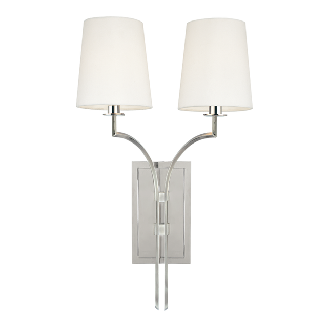 Hudson Valley Lighting Glenford Polished Nickel 13W x 13L x 22H Wall Sconce