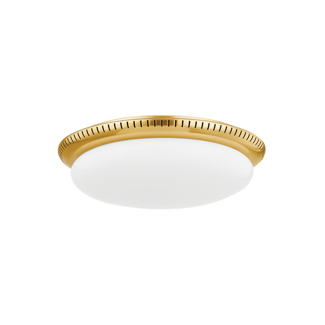 Hudson Valley Lighting NORTH CASTLE AGED BRASS 14.25W x 14.25L x 4H Flush Mount