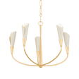 Hudson Valley Lighting MONTROSE VINTAGE GOLD LEAF/SOFT SAND 30W x 30L x 21.75H Chandelier