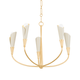 Hudson Valley Lighting MONTROSE VINTAGE GOLD LEAF/SOFT SAND 30W x 30L x 21.75H Chandelier
