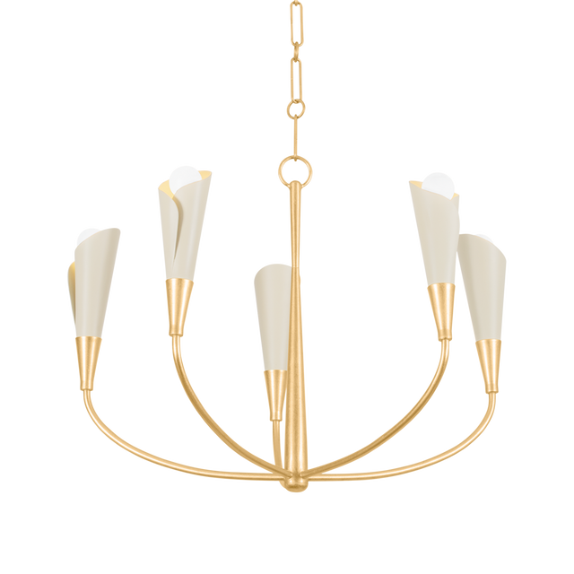 Hudson Valley Lighting MONTROSE VINTAGE GOLD LEAF/SOFT SAND 30W x 30L x 21.75H Chandelier