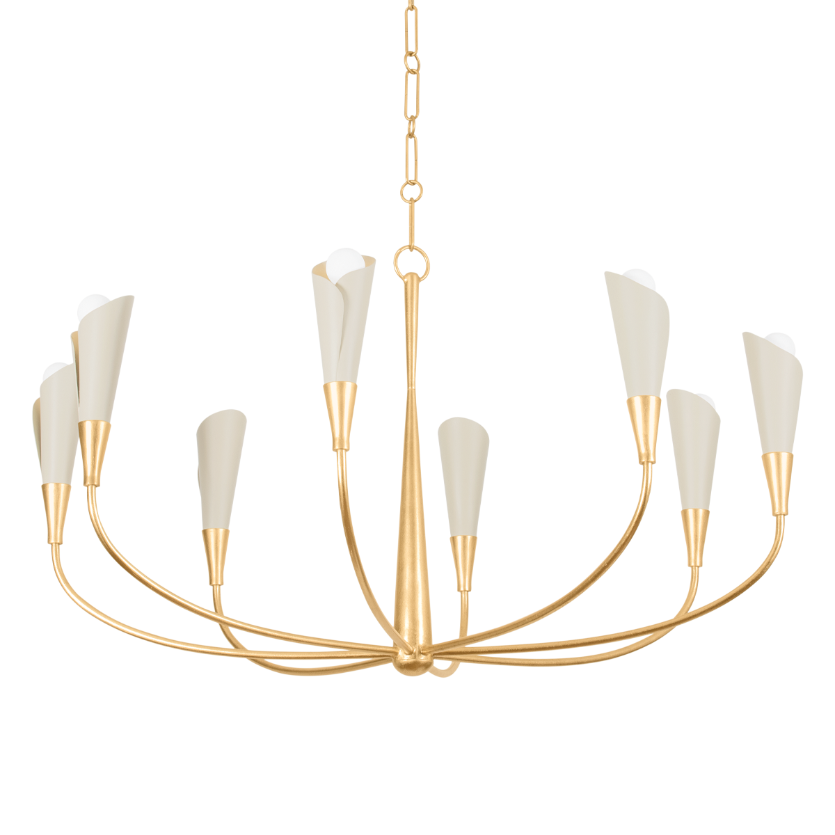 Hudson Valley Lighting MONTROSE VINTAGE GOLD LEAF/SOFT SAND 44W x 44L x 24.25H Chandelier