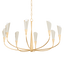 Hudson Valley Lighting MONTROSE VINTAGE GOLD LEAF/SOFT SAND 44W x 44L x 24.25H Chandelier