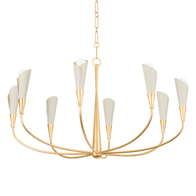 Hudson Valley Lighting MONTROSE VINTAGE GOLD LEAF/SOFT SAND 44W x 44L x 24.25H Chandelier