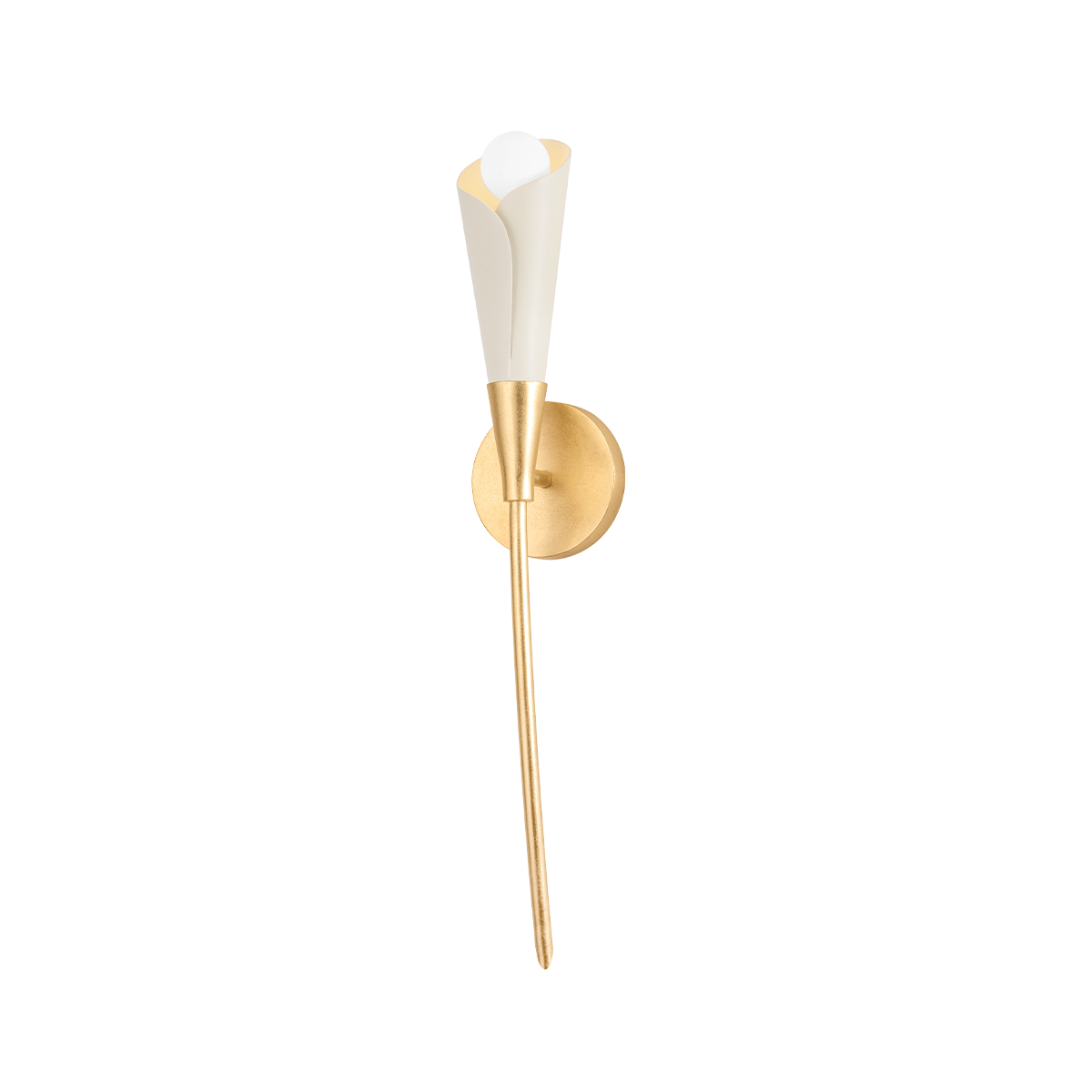 Hudson Valley Lighting MONTROSE VINTAGE GOLD LEAF/SOFT SAND 4.5W x 4.5L x 23.5H Wall Sconce