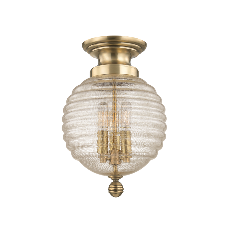 Hudson Valley Lighting Coolidge Aged Brass 10W x 10L x 14.5H Flush Mount