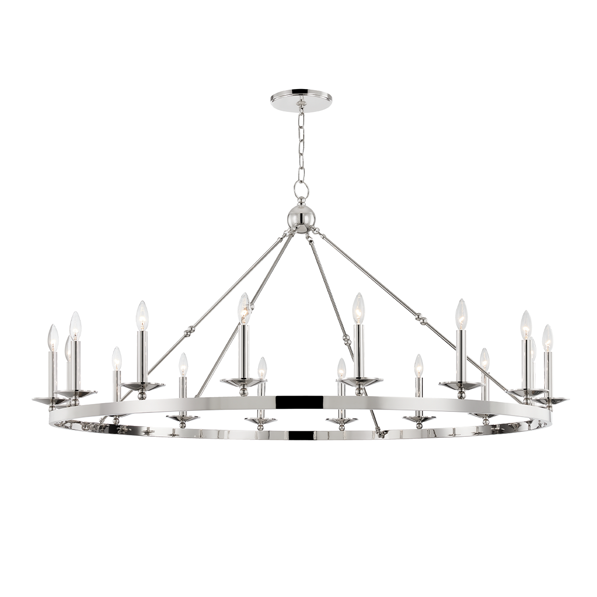 Hudson Valley Lighting Allendale Polished Nickel 58W x 58L x 27.25H Chandelier