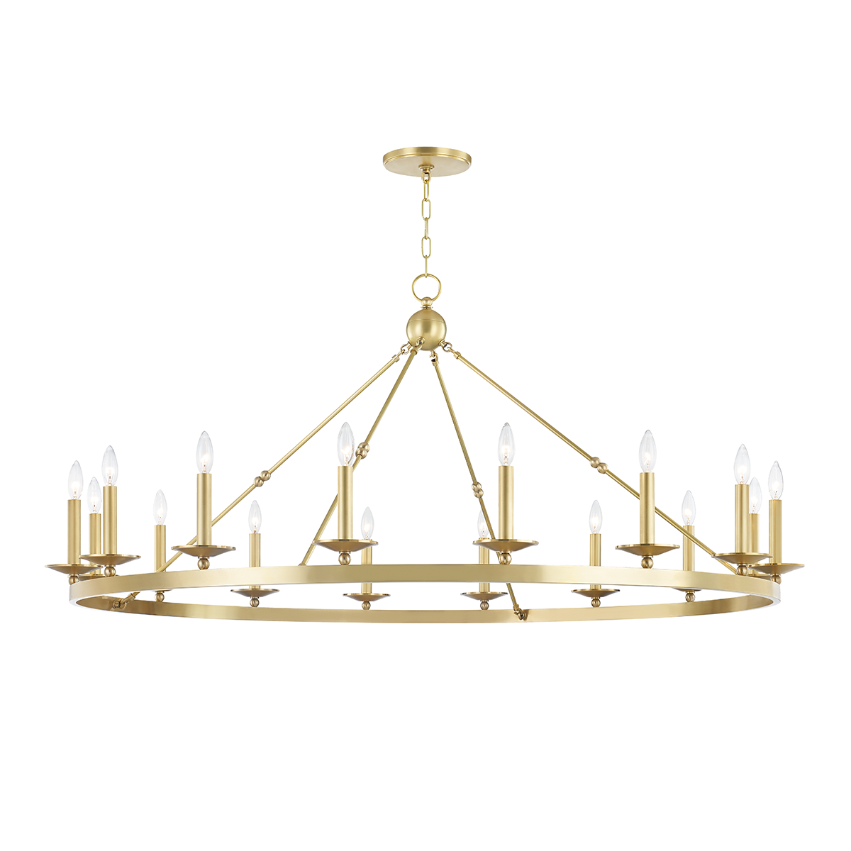 Hudson Valley Lighting Allendale Aged Brass 58W x 58L x 27.25H Chandelier