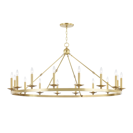 Hudson Valley Lighting Allendale Aged Brass 58W x 58L x 27.25H Chandelier