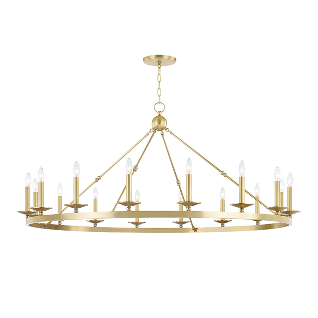 Hudson Valley Lighting Allendale Aged Brass 58W x 58L x 27.25H Chandelier