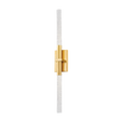 Hudson Valley Lighting MILLERTON AGED BRASS 3W x 3L x 21.75H Wall Sconce