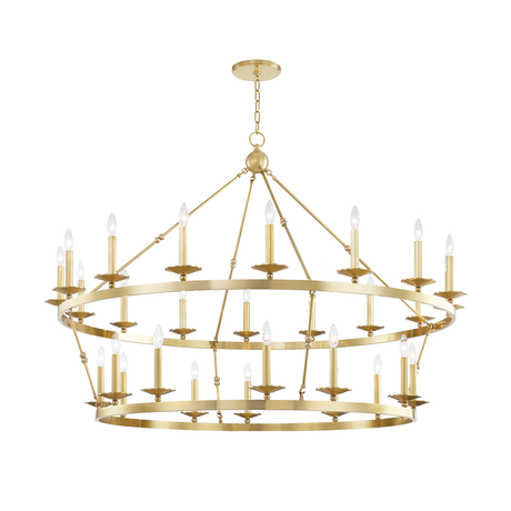 Hudson Valley Lighting Allendale Aged Brass 58W x 58L x 40.75H Chandelier
