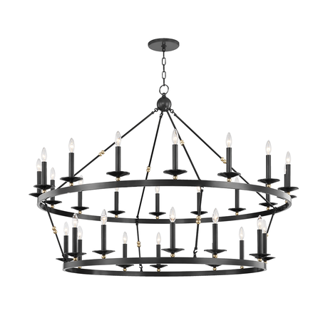 Hudson Valley Lighting Allendale Aged Old Bronze 58W x 58L x 40.75H Chandelier