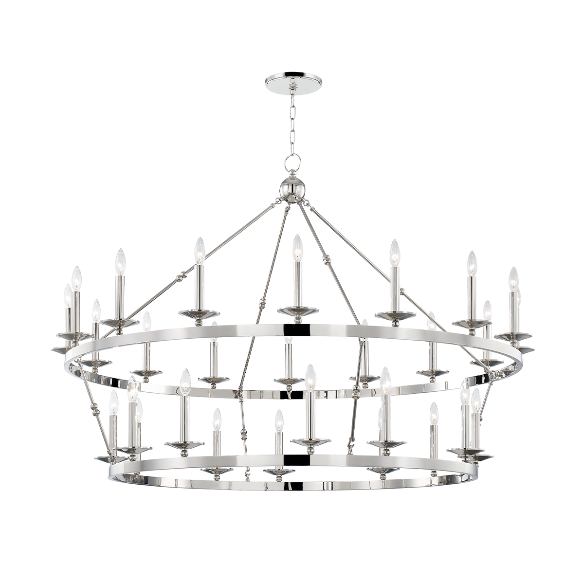 Hudson Valley Lighting Allendale Polished Nickel 58W x 58L x 40.75H Chandelier
