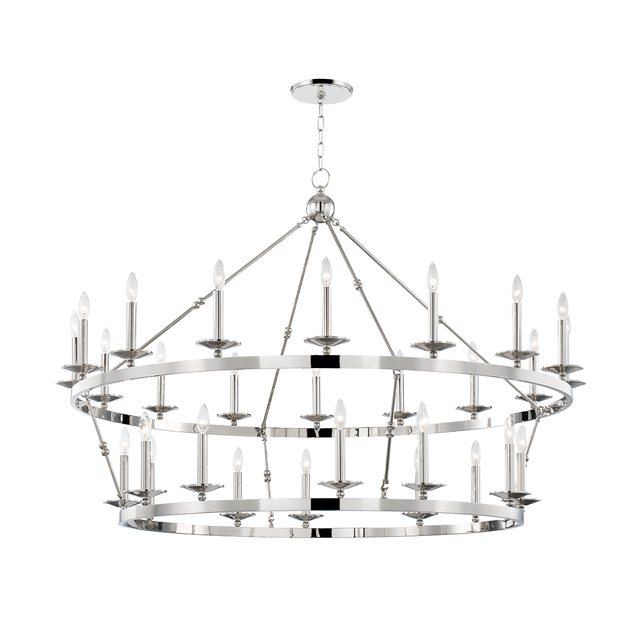 Hudson Valley Lighting Allendale Polished Nickel 58W x 58L x 40.75H Chandelier