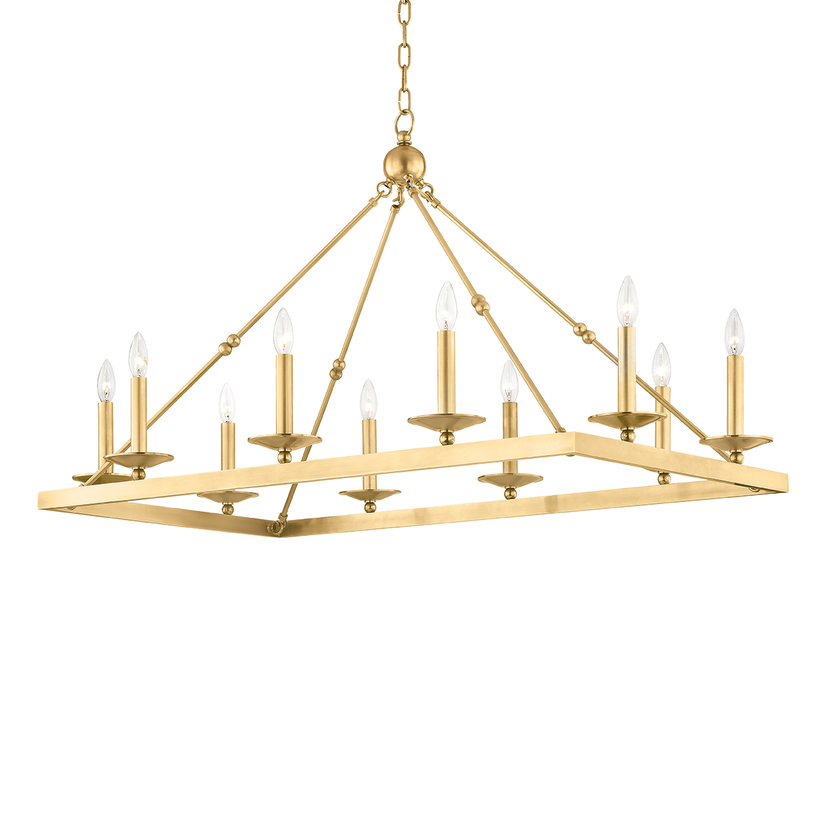 Hudson Valley Lighting Allendale Aged Brass 23.25W x 40.75L x 29.5H Trim