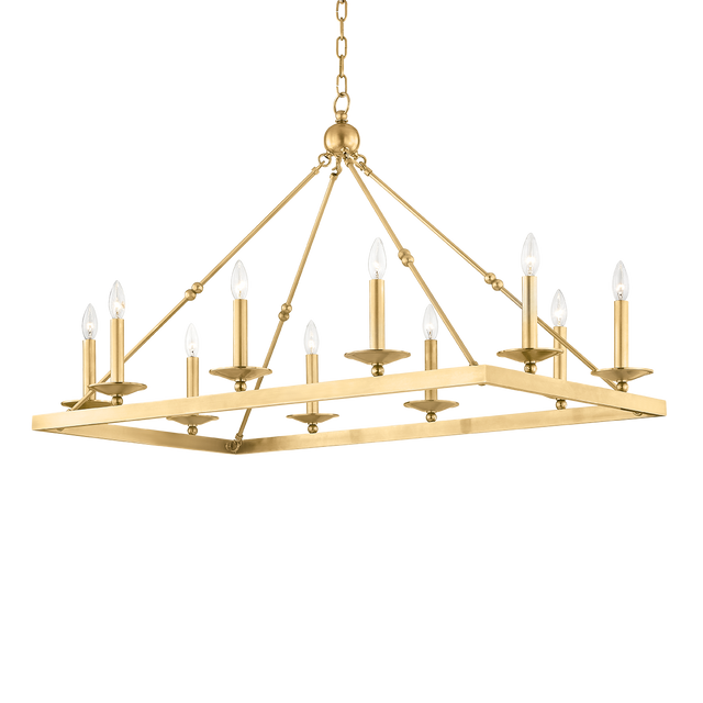 Hudson Valley Lighting Allendale Aged Brass 23.25W x 40.75L x 29.5H Trim