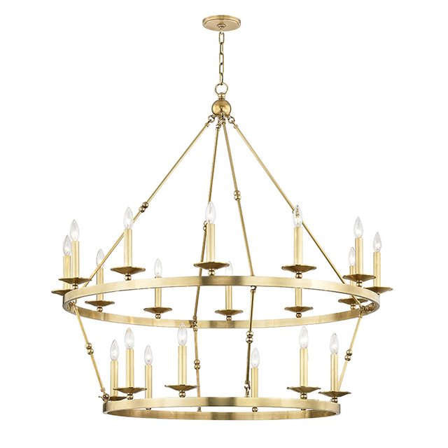 Hudson Valley Lighting Allendale Aged Brass 46.75W x 46.75L x 38H Chandelier