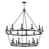 Hudson Valley Lighting Allendale Aged Old Bronze 46.75W x 46.75L x 38H Chandelier