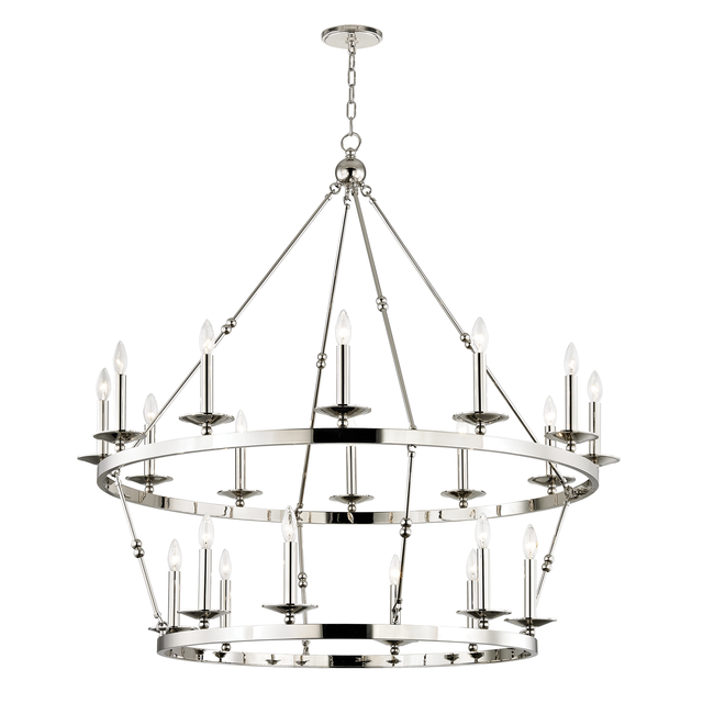 Hudson Valley Lighting Allendale Polished Nickel 46.75W x 46.75L x 38H Chandelier
