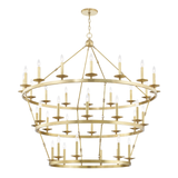 Hudson Valley Lighting Allendale Aged Brass 58W x 58L x 54.25H Chandelier