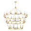 Hudson Valley Lighting Allendale Aged Brass 58W x 58L x 54.25H Chandelier