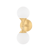 Hudson Valley Lighting Astoria Aged Brass 4.75W x 4.75L x 13.5H Wall Sconce