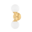 Hudson Valley Lighting Astoria Aged Brass 4.75W x 4.75L x 13.5H Wall Sconce