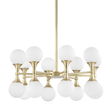 Hudson Valley Lighting Astoria Aged Brass 27W x 27L x 13.5H Chandelier