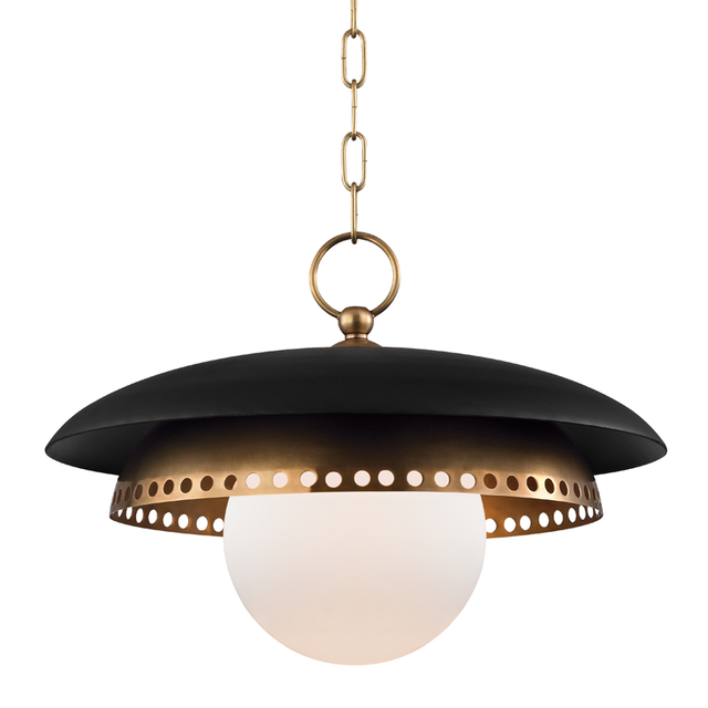 Hudson Valley Lighting Herkimer Aged Brass 17.5W x 17.5L x 11.5H Pendant