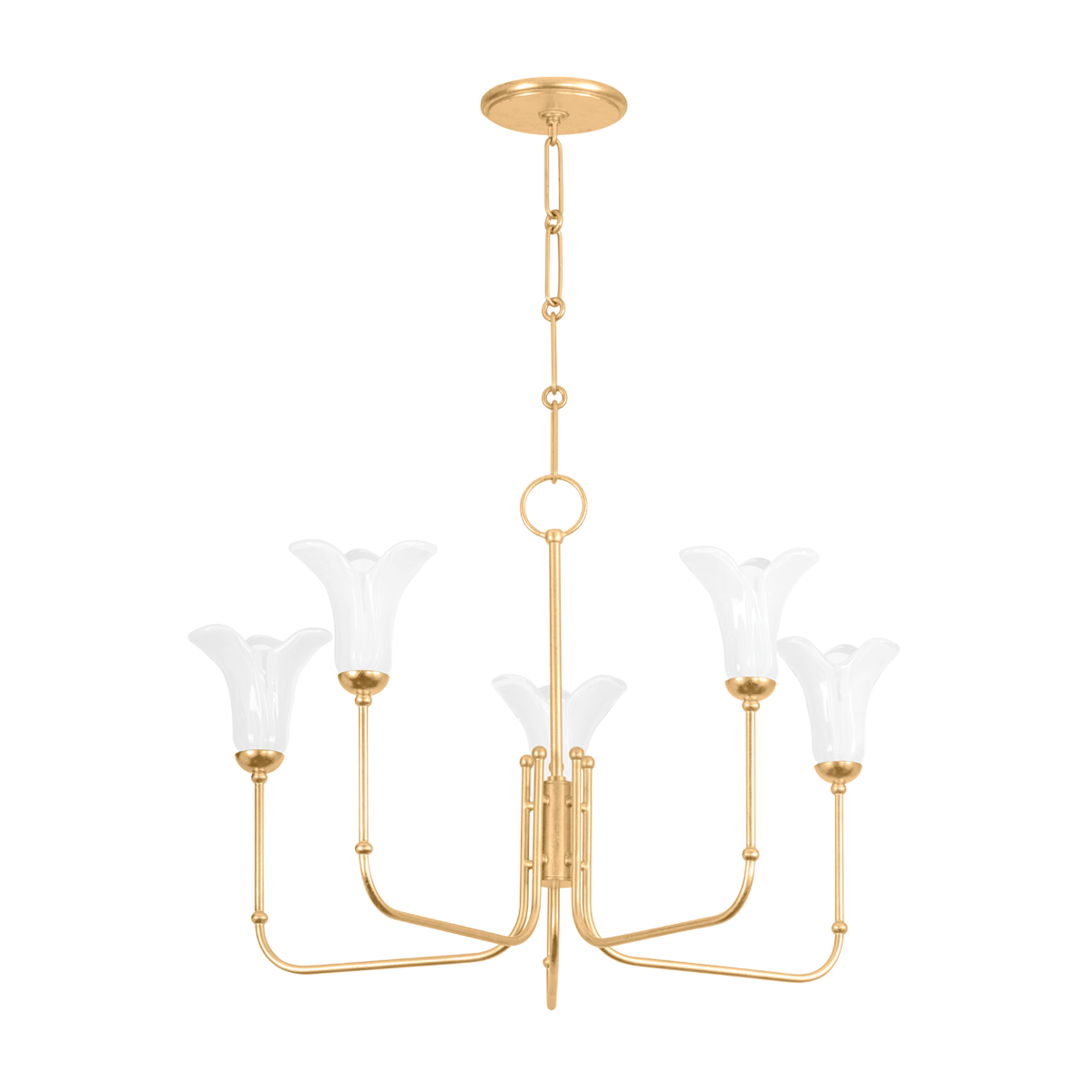 Hudson Valley Lighting MONTCLAIR Vintage Gold Leaf 30W x 30L x 19.5H Chandelier